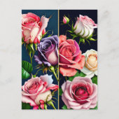 バラ、花、ポストクロッシング ポストカード (正面)