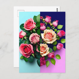 バラ、花、ポストクロッシング ポストカード