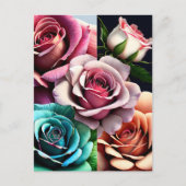 バラ、花、ポストクロッシング ポストカード (正面)
