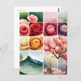 バラ、花、ポストクロッシング ポストカード