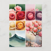 バラ、花、ポストクロッシング ポストカード (正面)