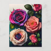 バラ、花、ポストクロッシング ポストカード (正面)