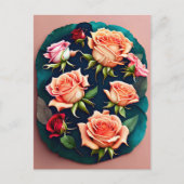 バラ、花、ポストクロッシング ポストカード (正面)