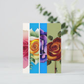 バラ、花、ポストクロッシング ポストカード (スタンド正面)