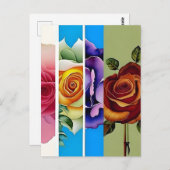 バラ、花、ポストクロッシング ポストカード (正面/裏面)