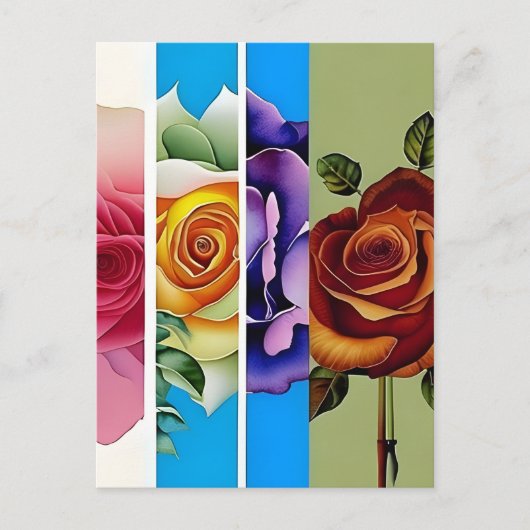 バラ、花、ポストクロッシング ポストカード (正面)