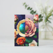 バラ、花、ポストクロッシング ポストカード (スタンド正面)