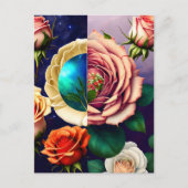 バラ、花、ポストクロッシング ポストカード (正面)