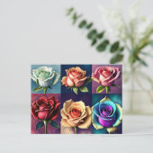 バラ、花、ポストクロッシング ポストカード (スタンド正面)