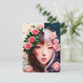 バラ、花、ポストクロッシング ポストカード (スタンド正面)