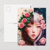 バラ、花、ポストクロッシング ポストカード (正面/裏面)