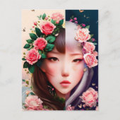 バラ、花、ポストクロッシング ポストカード (正面)