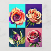 バラ、花、ポストクロッシング ポストカード (正面)