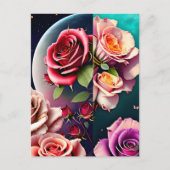 バラ、花、ポストクロッシング ポストカード (正面)
