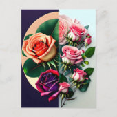 バラ、花、ポストクロッシング ポストカード (正面)