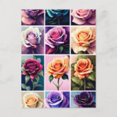 バラ、花、ポストクロッシング ポストカード (正面)