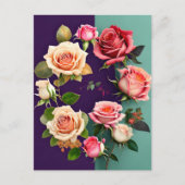 バラ、花、ポストクロッシング ポストカード (正面)