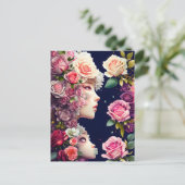 バラ、花、ポストクロッシング ポストカード (スタンド正面)