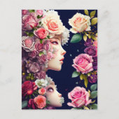 バラ、花、ポストクロッシング ポストカード (正面)