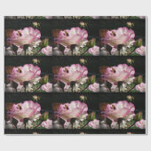 バラ、芽及び蜂蜜の蜂のギフトの包装紙 ラッピングペーパー (フラット)