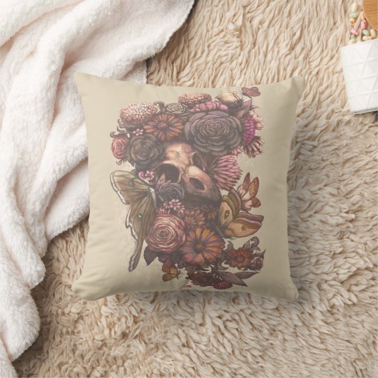 バラ・蛾 クッション (ブランケット)