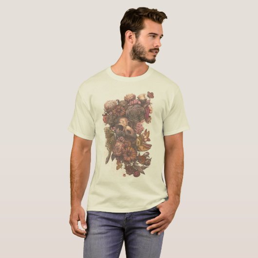 バラ・蛾 Tシャツ (正面フル)