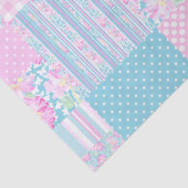 バラ、蝶フェイクなパッチワークのティッシュペーパー 薄葉紙 (詳細)