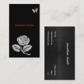 バラ・蝶 名刺 (正面/裏面)
