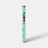 バラ 赤 ピンク 水彩 バラ 花 フラワー 携帯 iPhoneケース (左側面)