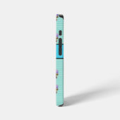 バラ 赤 ピンク 水彩 バラ 花 Phone iPhoneケース (左側面)