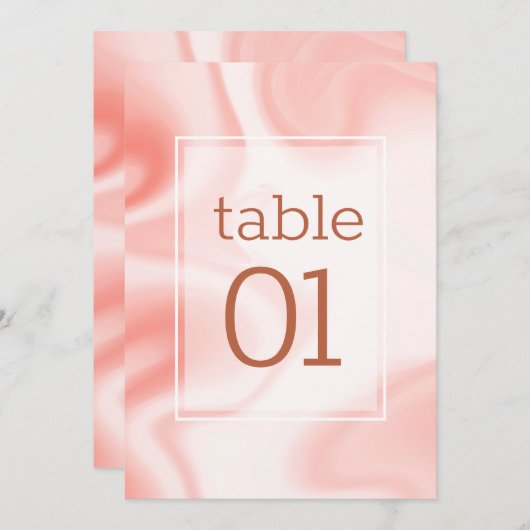 バラ-金ゴールドと白い柔らかい大理石の渦巻き メニュー (正面/裏面)