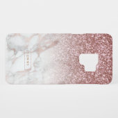 バラ-金ゴールドフェイクグリッター&マーブルグラデーション Case-Mate SAMSUNG GALAXYケース (裏面(横))