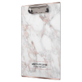 バラ-金ゴールドフェイク大理石縁どフレーム クリップボード (左)