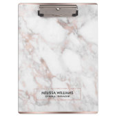 バラ-金ゴールドフェイク大理石縁どフレーム クリップボード (正面)