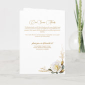 バラ・金ゴールドフローラ葬儀プログラム プログラム (裏面)