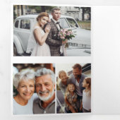 バラ&金ゴールドフローラ6写真詩葬儀プログラム 三つ折りプログラム (内部最初)