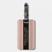 バラ-金ゴールドブラッシュアルミニウム質感 ラゲッジタグ (裏面縦)