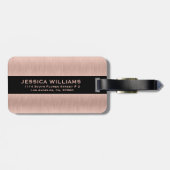 バラ-金ゴールドブラッシュアルミニウム質感 ラゲッジタグ (裏面横)