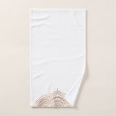 バラ-金ゴールドペイズリーレースオーナメント バスタオルセット (ハンドタオル)