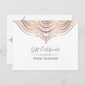 バラ-金ゴールドマンダラギフト券デザイン ポストカード (正面/裏面)