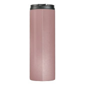 バラ-金ゴールド光沢のある背景とブラックローレルリース タンブラー (裏面)