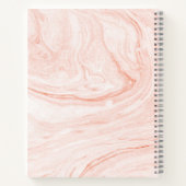 バラ-金ゴールド大理石スワーズ ノートブック (裏面)