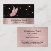 *~*バラ・金ゴールド・バタフライの不思議な星 名刺 (正面/裏面)