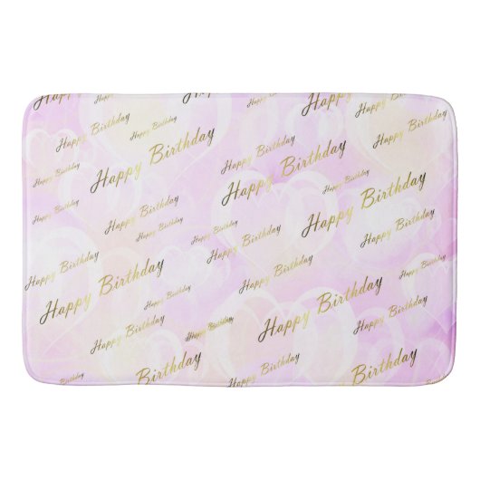 バラ,金ゴールド,銀,誕生日,花,フローラ, バスマット (正面)