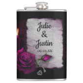 バラ、鍵、ハート フラスク (正面)