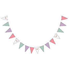 バラ〔雄ジカの〕枝角&パーティーガーランド誕生日デコール バンティングフラッグ