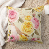 バラ(鳥蜂) クッション (ブランケット)