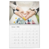 バラ、黄、青のフローラ当社のカレン結婚ダー カレンダー (1月 2026)