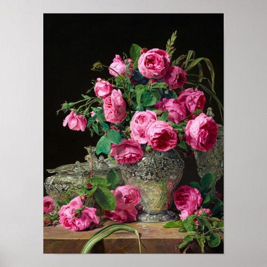 バラ, 1843バイフェルディナンドGeorg Waldmuller ポスター (正面)