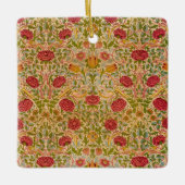 バラ、1883年ウィリアム・モリス セラミックオーナメント (正面)